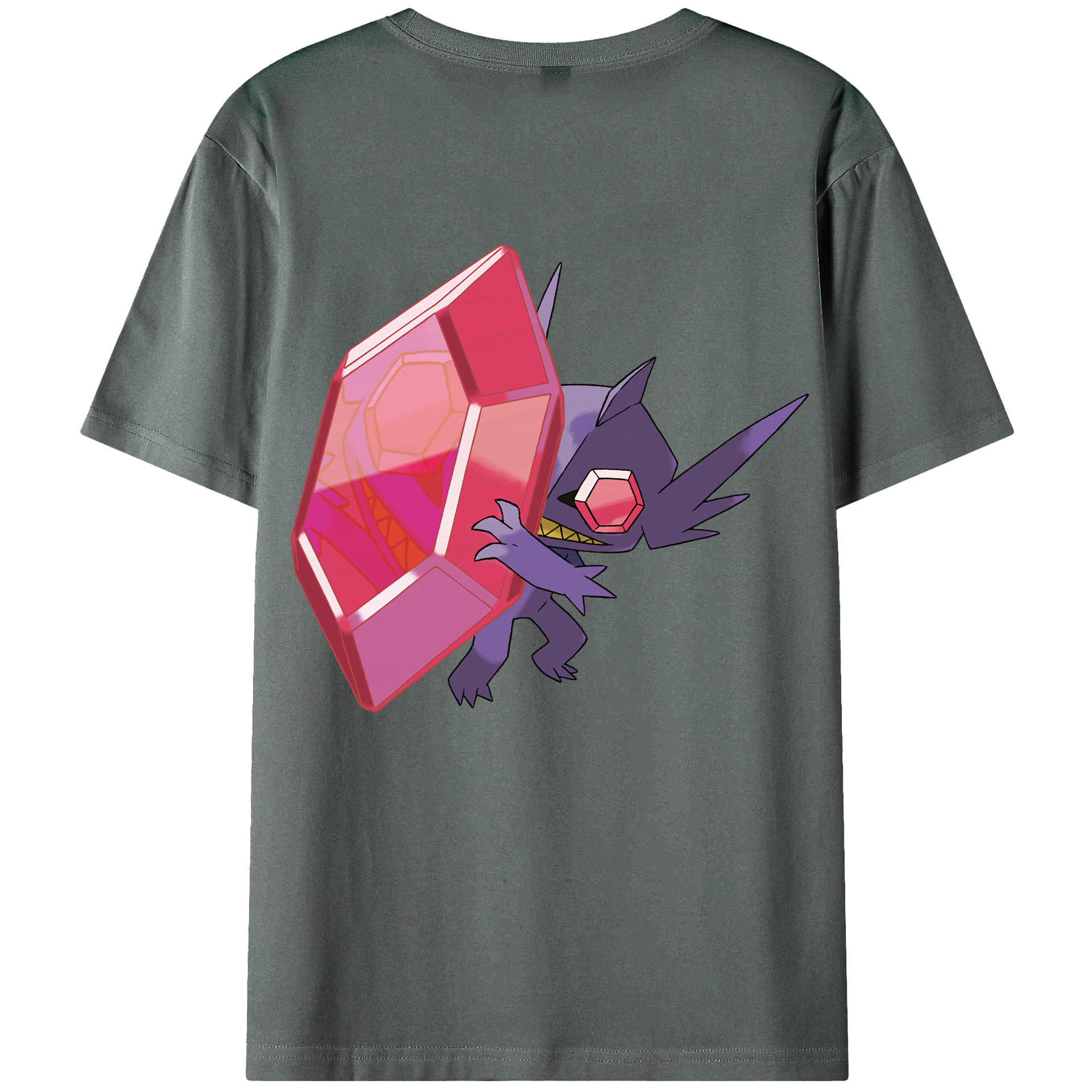 （画像用） ポケットモンスター Pokémon 綿100％ メンズ半袖Tシャツ（バックプリント） 通気性